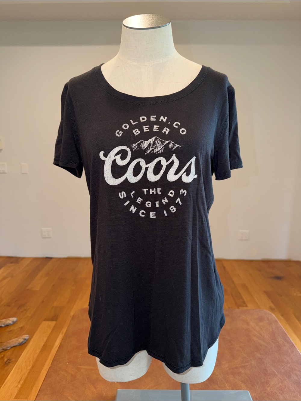 Maurices Black Short-Sleeve Graphic Tee with White Coors Logo